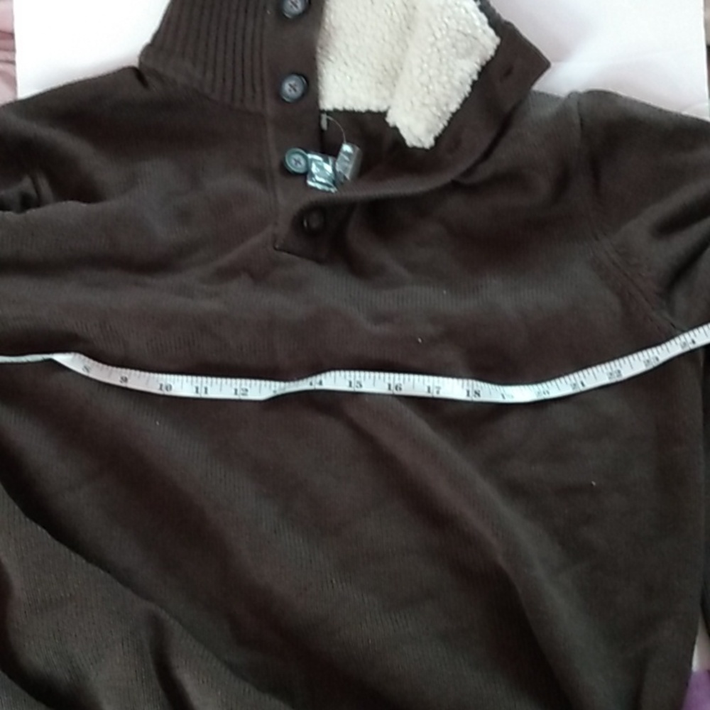 Old Navy cotton Brown sweater with Sherpa lining NwT